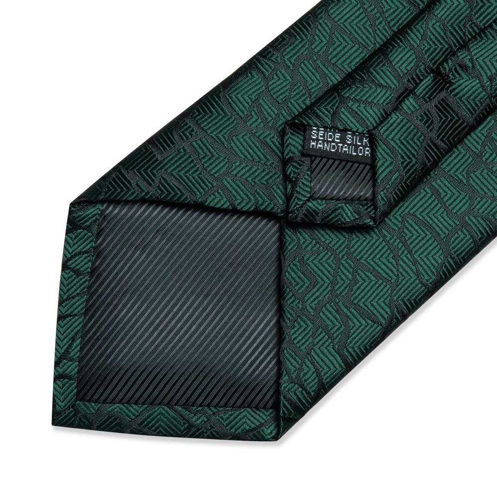 6231 Extra Long Tie Silk 63" XL Necktie and Pocket Suqare Cufflinks Set Big - Picture 6 of 7